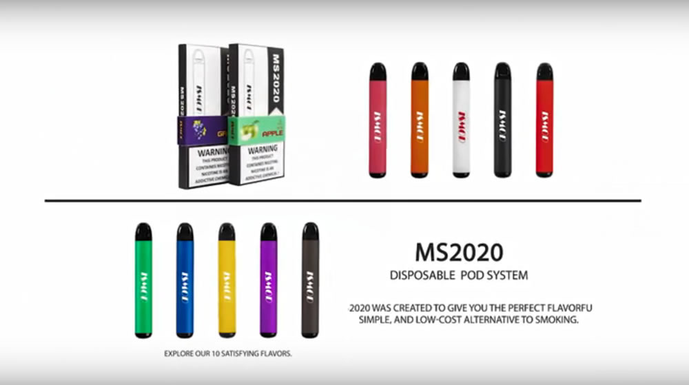 일회용 vape 포드 Yun Xi MS2020, 10 전자 액체 맛